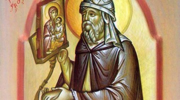 St. John of Damascus asking the Virgin Mary for the healing of his severed hand