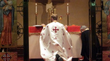 Fr. Matthew Baker at his first Divine Liturgy as a priest