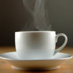 Cup of coffee-steaming-sq