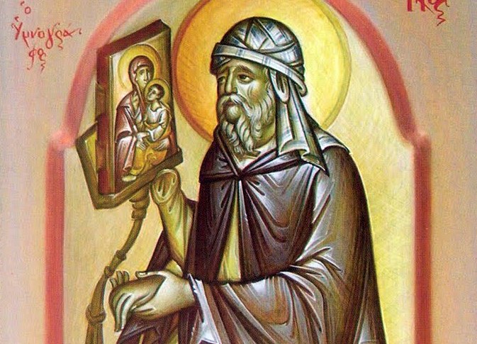 St. John of Damascus asking the Virgin Mary for the healing of his severed hand