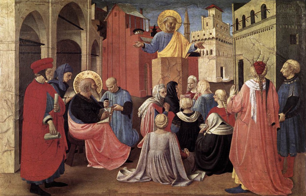 St. Peter Preaching in the Presence of St. Mark, by Fra Angelico (1433)