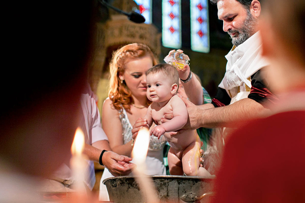 Infants are communed almost immediately after baptism in the Orthodox Church. (From Wikimedia Commons)